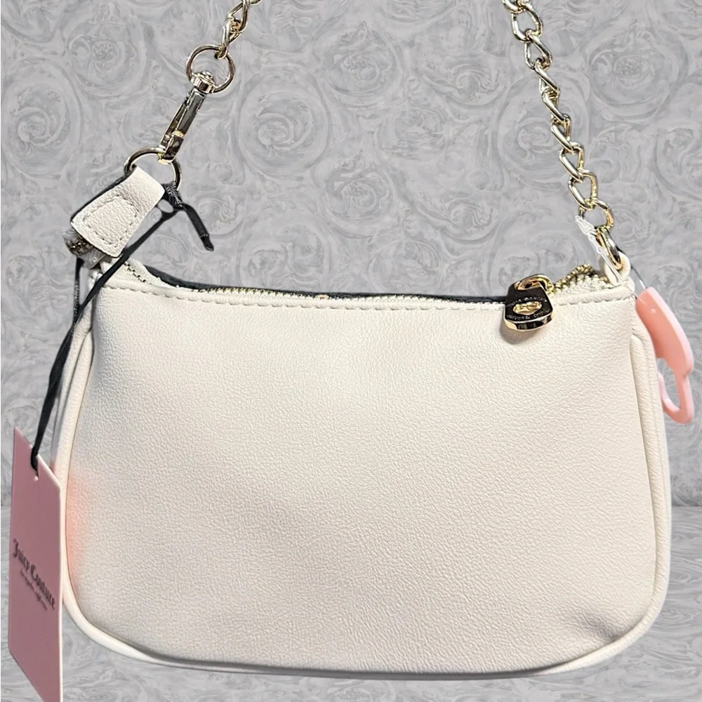 NWT 👑 🤍🖤Juicy Couture Royal Crown Mini Bag | Black Velour Rhinestone Y2K Purse - Picture 6 of 9